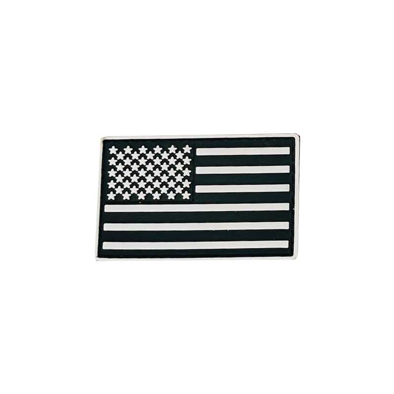 American Flag Patch - Black & White